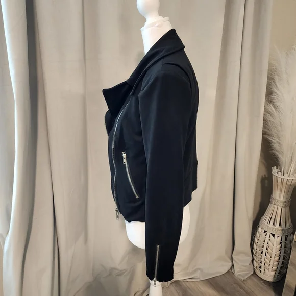 Vici Black Vegan Suede Moto Market Jacket - Picture 7 of 11